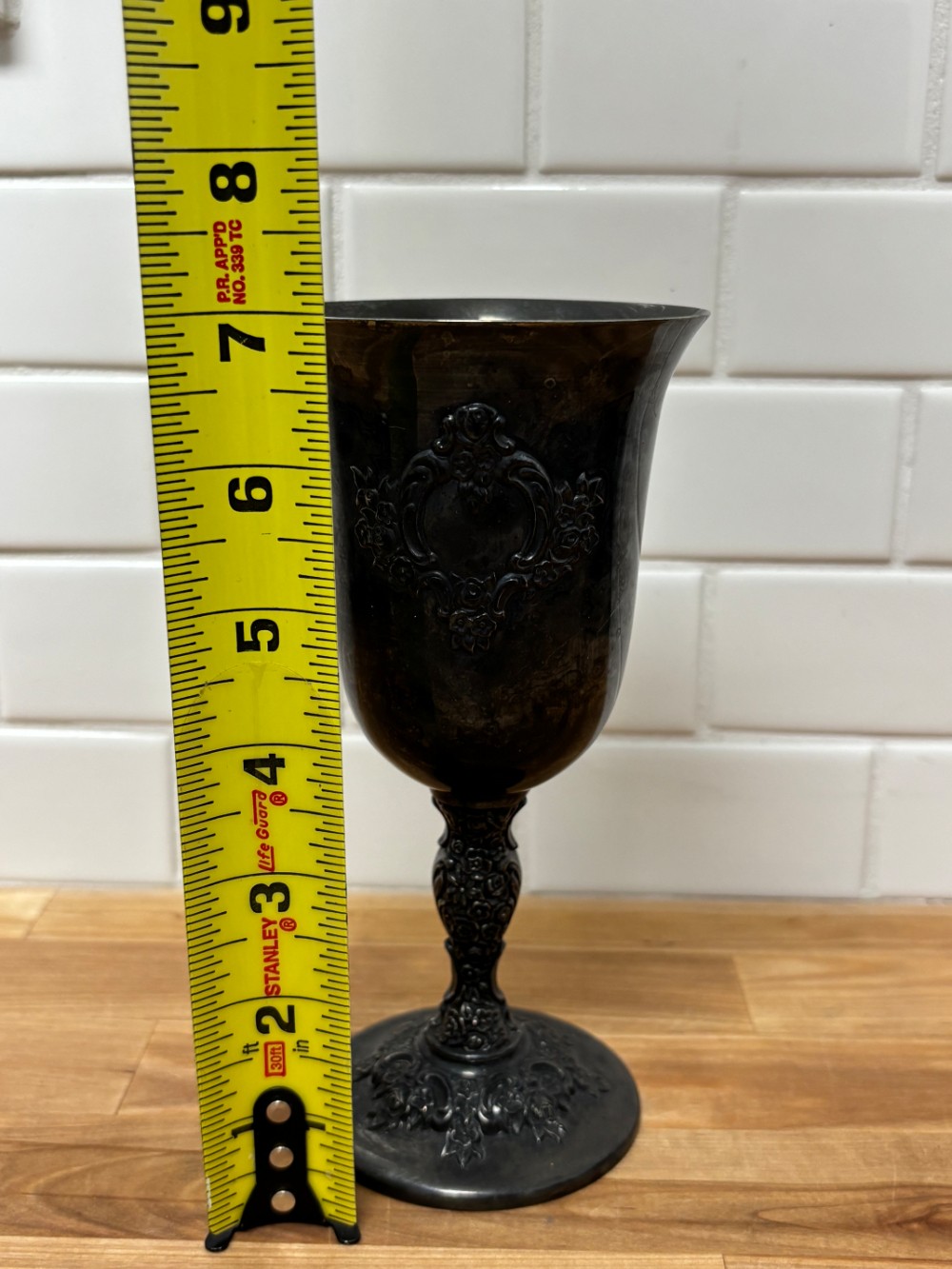 Goblet International Silver Company Countess Silverplate Floral 7 in