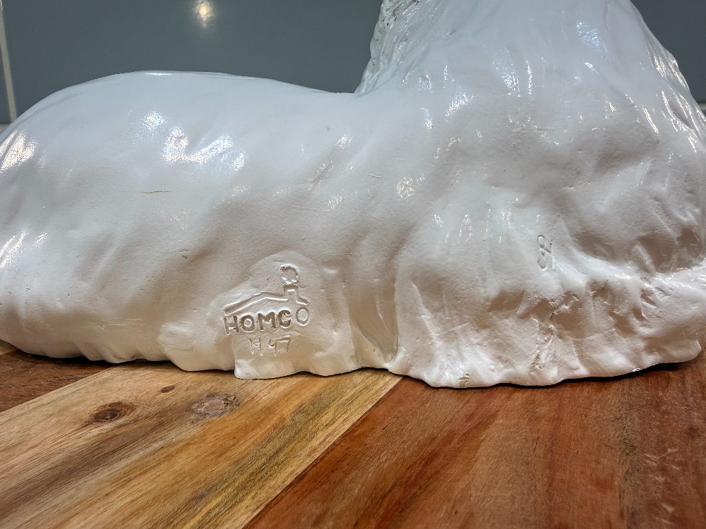 Vtg. Homco White Persian Cat