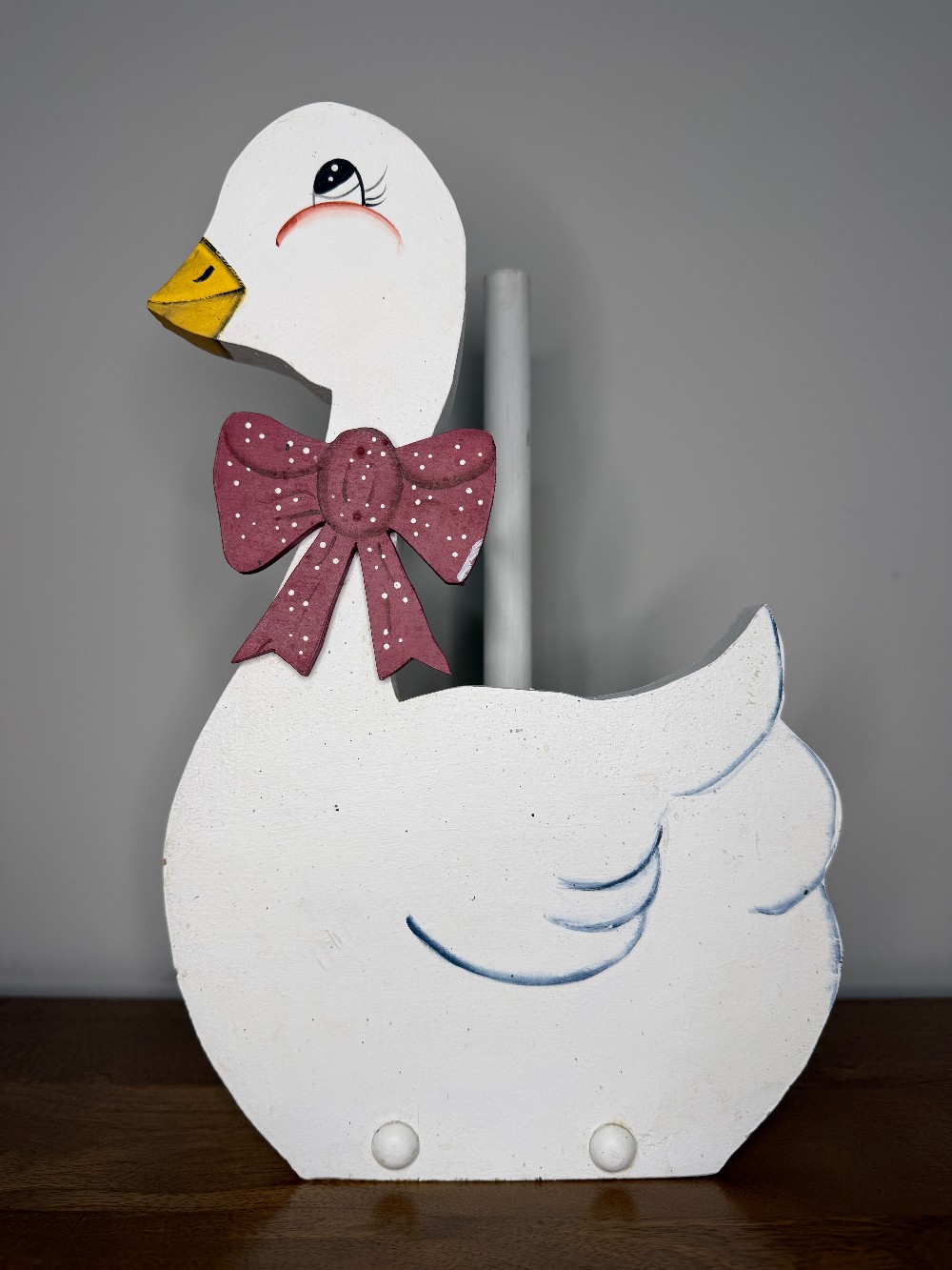 Wooden Country Goose Paper Towel Holder