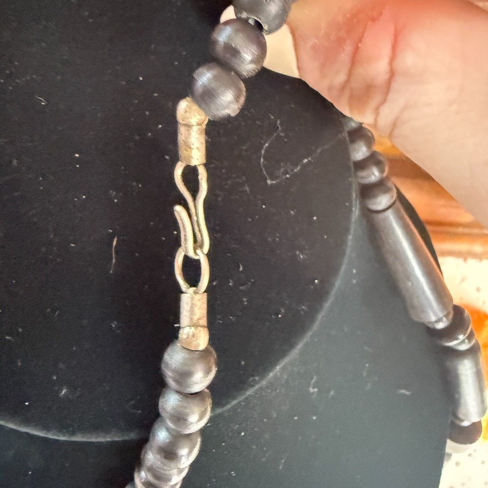 Vintage Dark Wood Graduated Bead Necklace