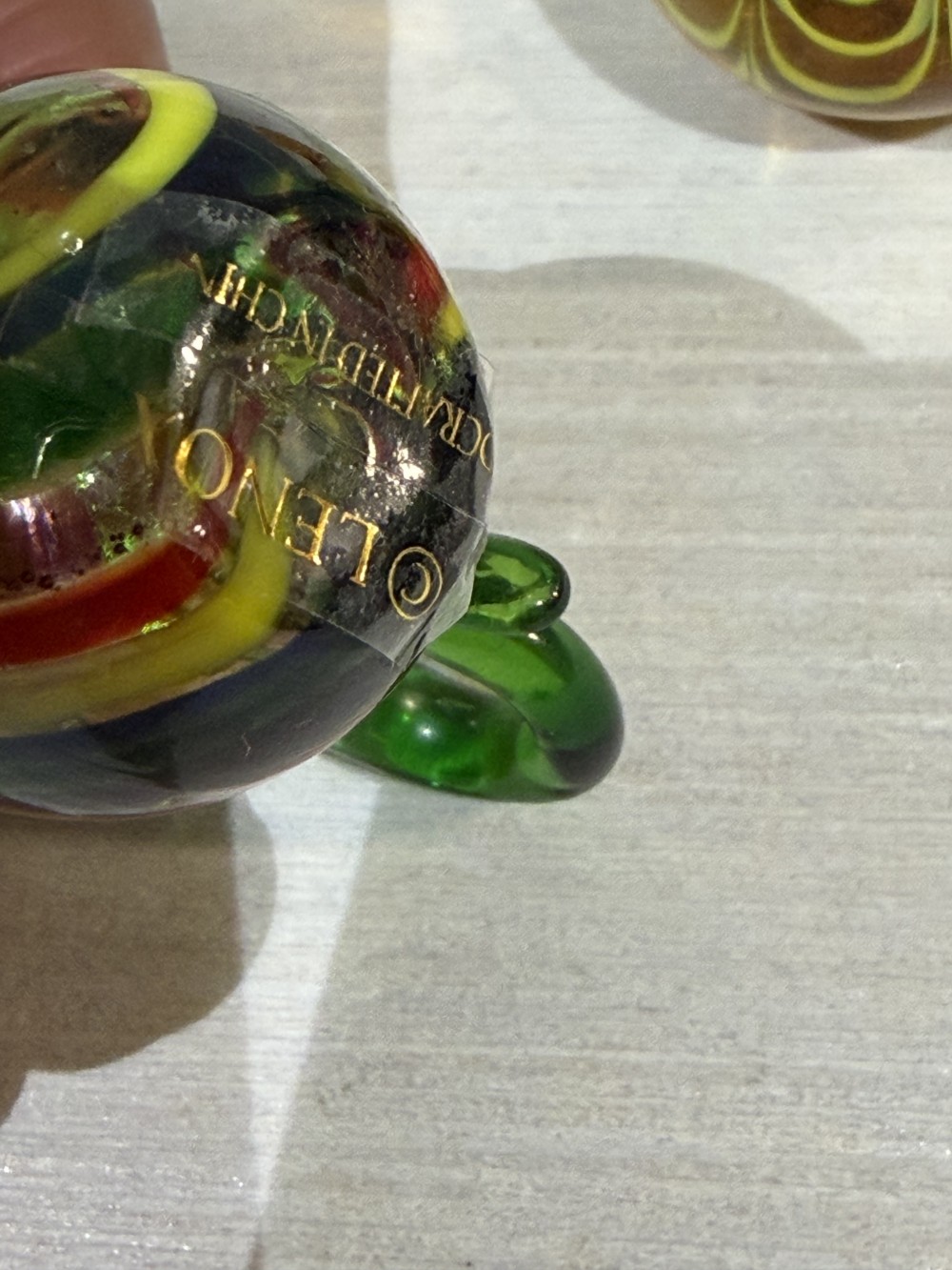VTG Miniature Lenox Art Glass Teapot Pair