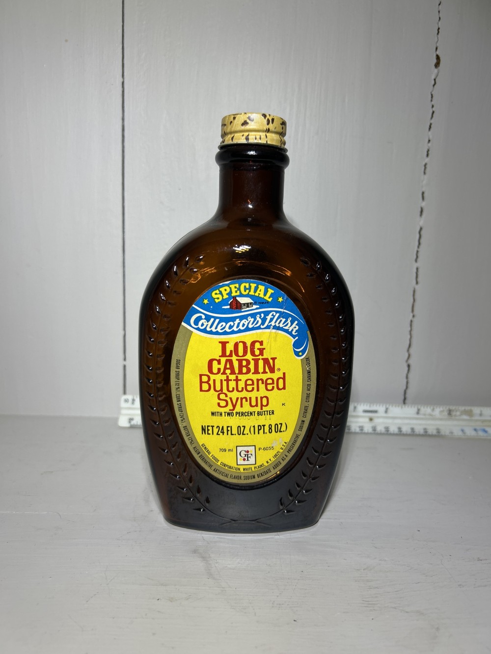 Log Cabin Special Collector's Flask Amber