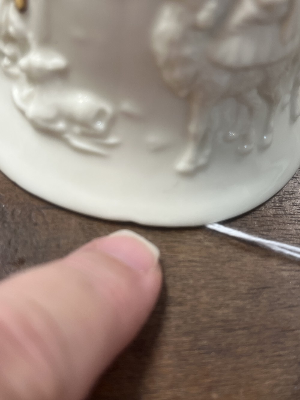 Porcelain Nativity Christmas bell