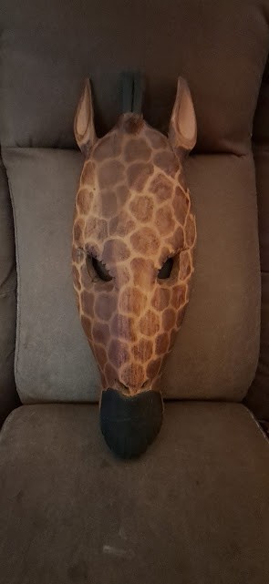 Giraffe Mask (Hand Carved from Kenya-1970's)