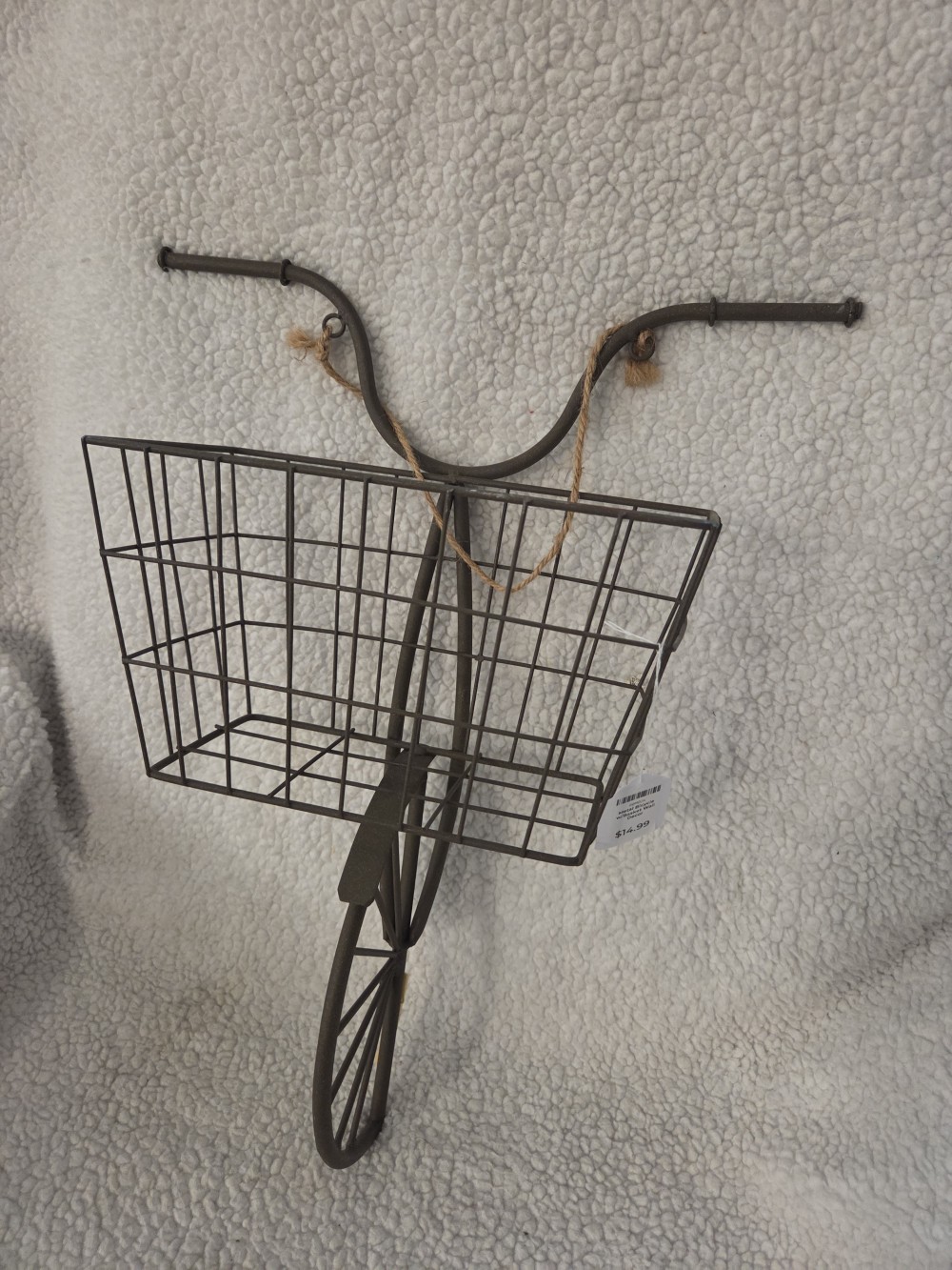 Metal Bicycle w/Basket Wall Decor