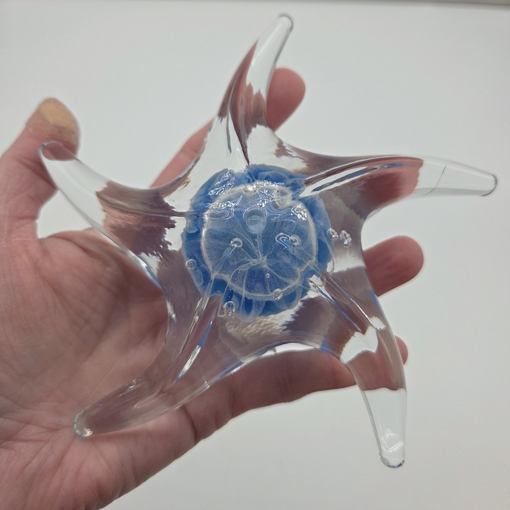 Beautiful Glass Starfish Paperweight