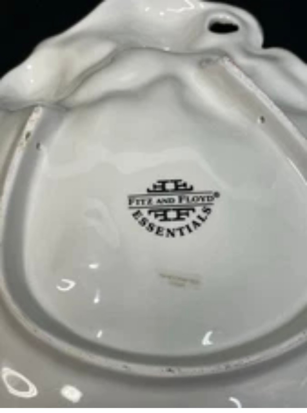 Candy Dish Fitz and Floyd Essentials Halloween Jack-O'-Lantern Pumpkin Gray Cat Ceramic 9