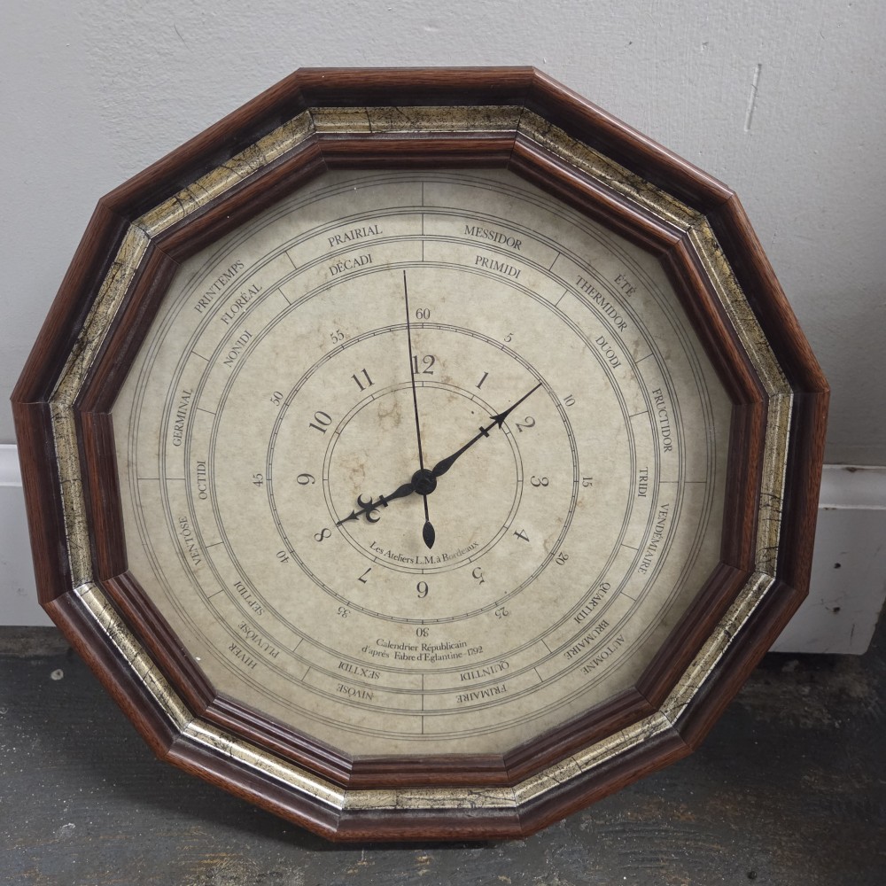VTG French Bordeaux Wall Clock