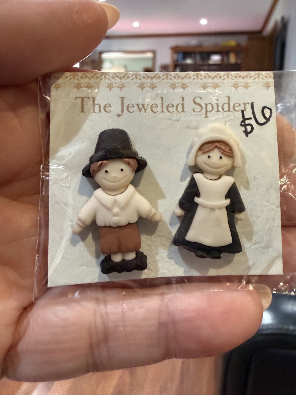 Thanksgiving Pilgrim Earrings