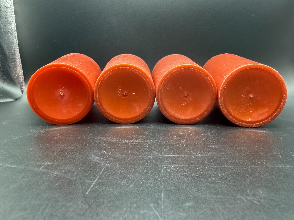 Vintage 1970s Nasco Plastic Mushroom Tumblers - Rust Copper & Silver Toadstool Cups - Set of 4 (Mold 3072)