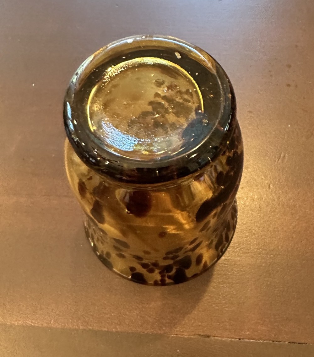 Tortoise Shell Glass Votive Holder/Vase