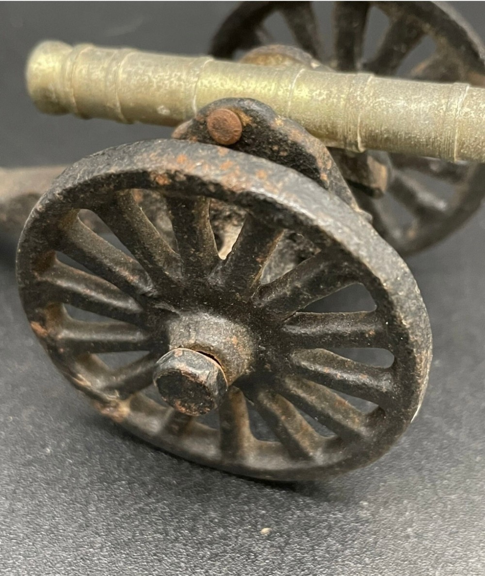 Cannon Miniature Cast Iron & Brass Decorative Civil War Style Field Cannon 4.75
