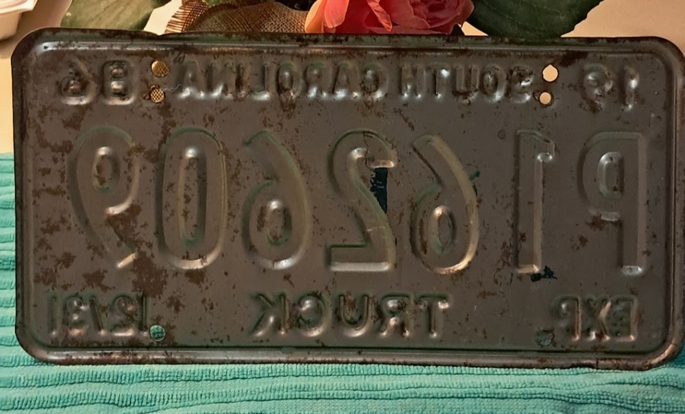 SC License Plate (P1 62609)