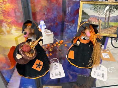 1970-80s Styrofoam Witch with Cauldron Halloween Witch