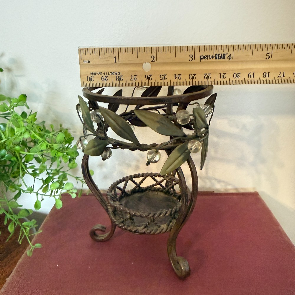 PartyLite Metal Leaf Candle Holder