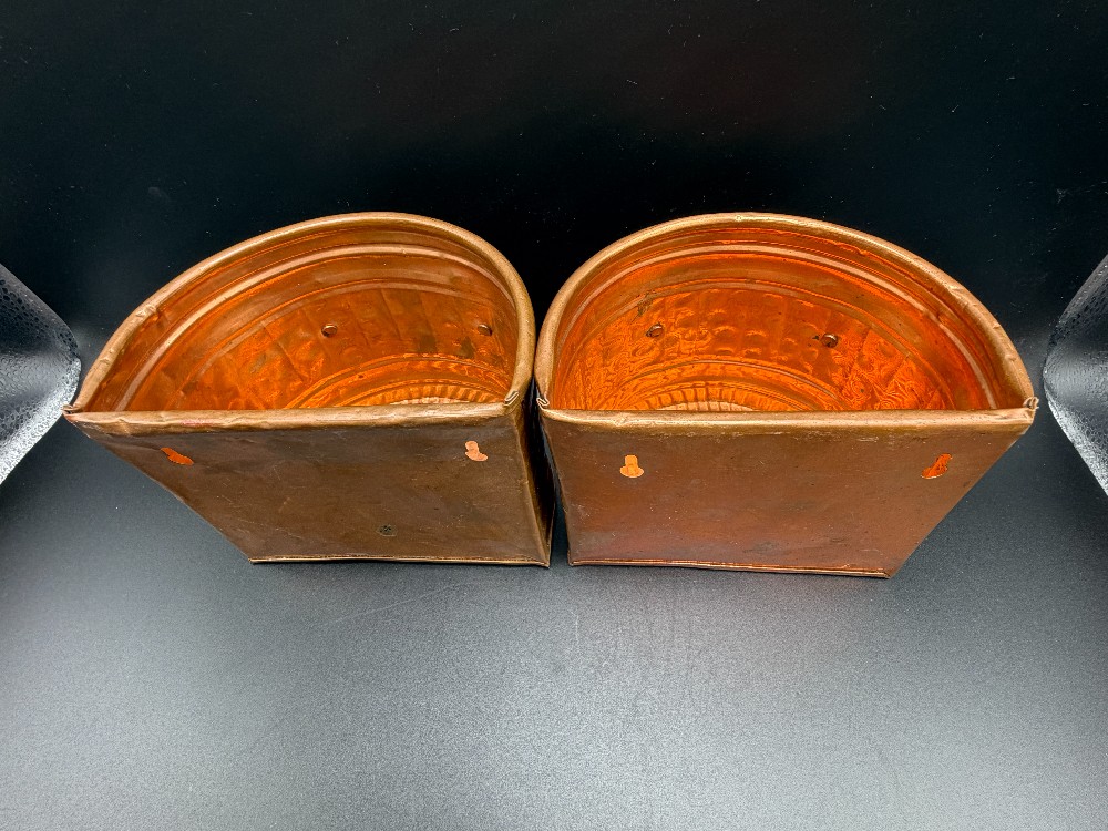 Copper Wall Pocket Planters