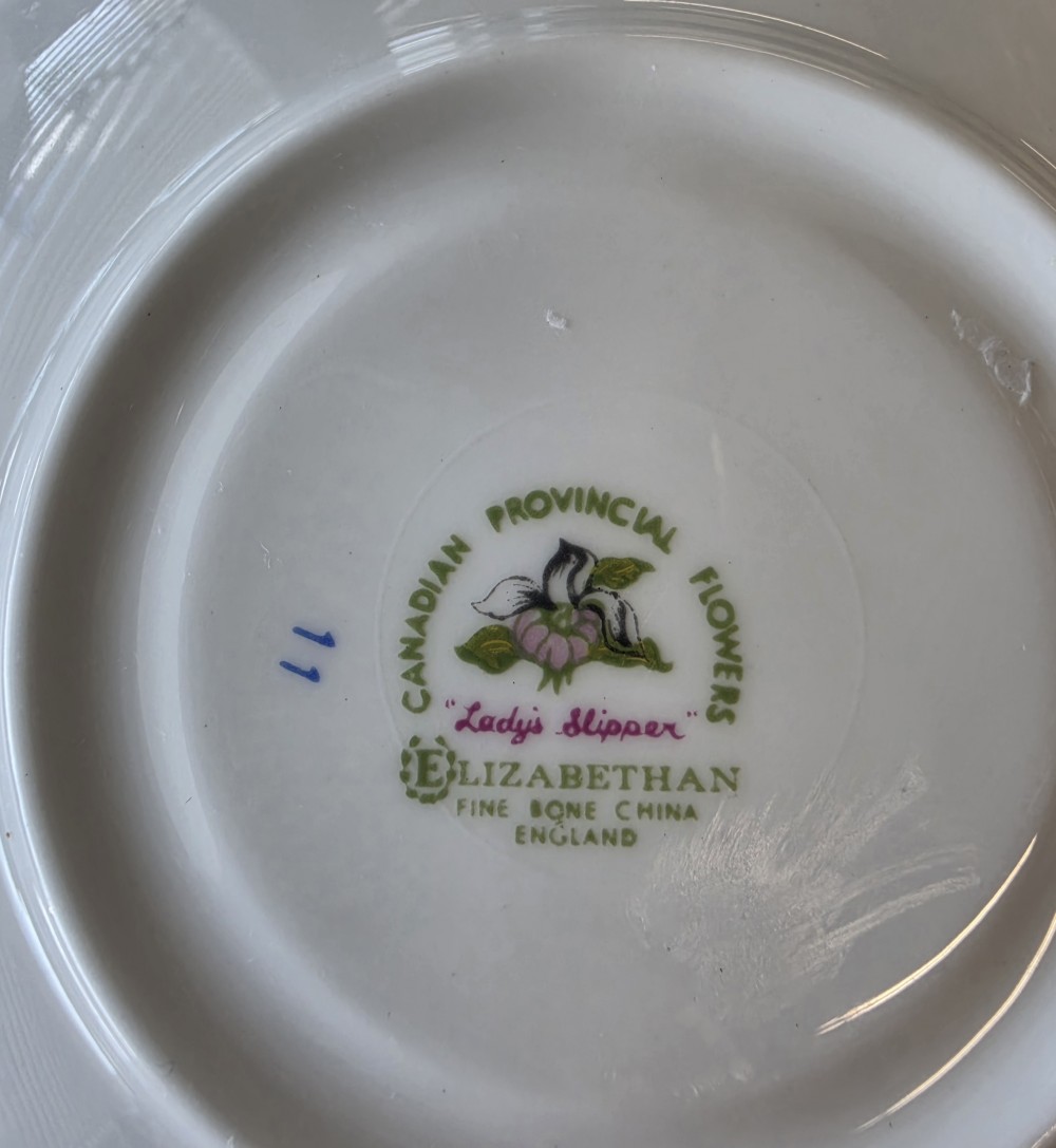 VTG Canadian Provincial Flowers Lady Slipper Saucer