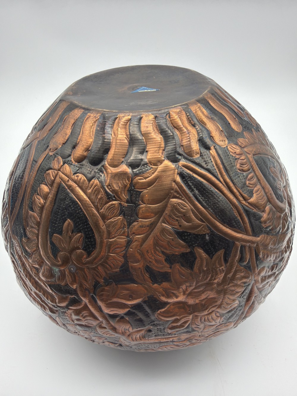 Vintage Solid Brass Floral Vase