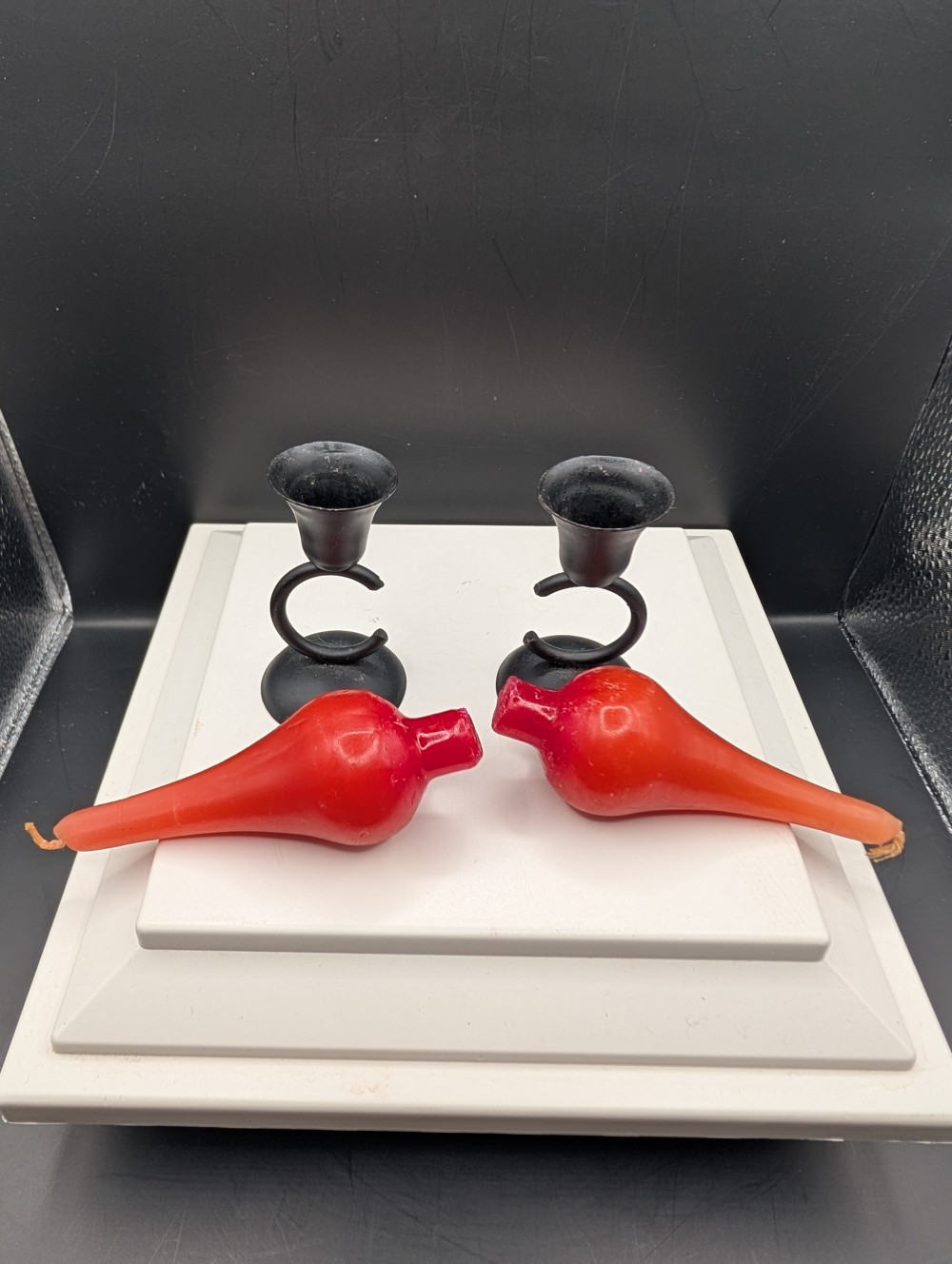 Pair of candles/holders