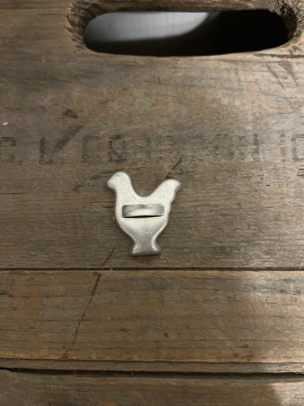Vtg miniature rooster cookie cutter