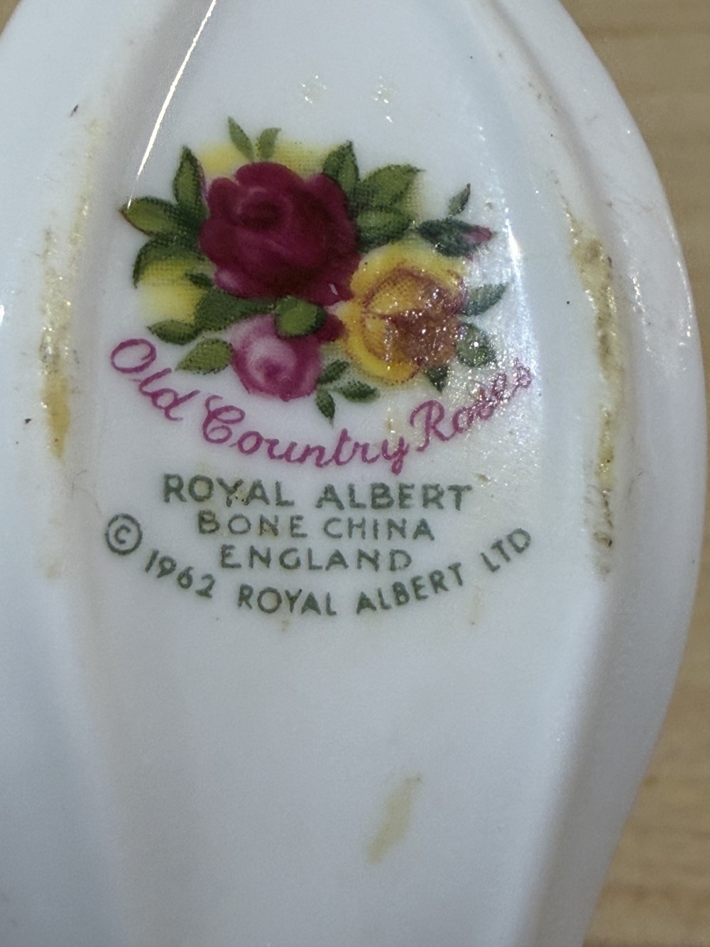 1962 Royal Albert Old Country Roses Floral Shoe, 4”