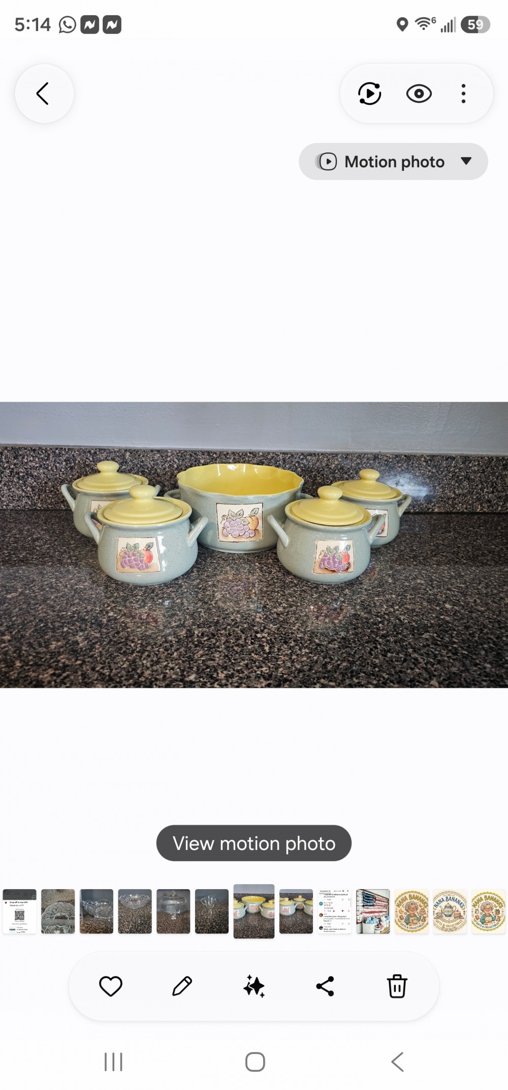 Vintage Nantucket stoneware set