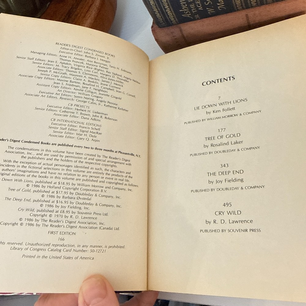 Reader's Digest Condensed Books Vol. 3 1986