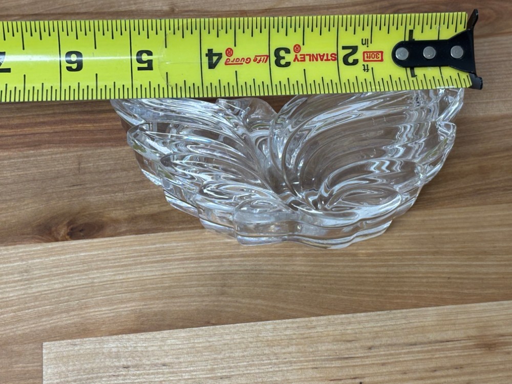 Crystal Hummingbird Trinket Box Clear Glass Bird Jewelry Box with Lid
