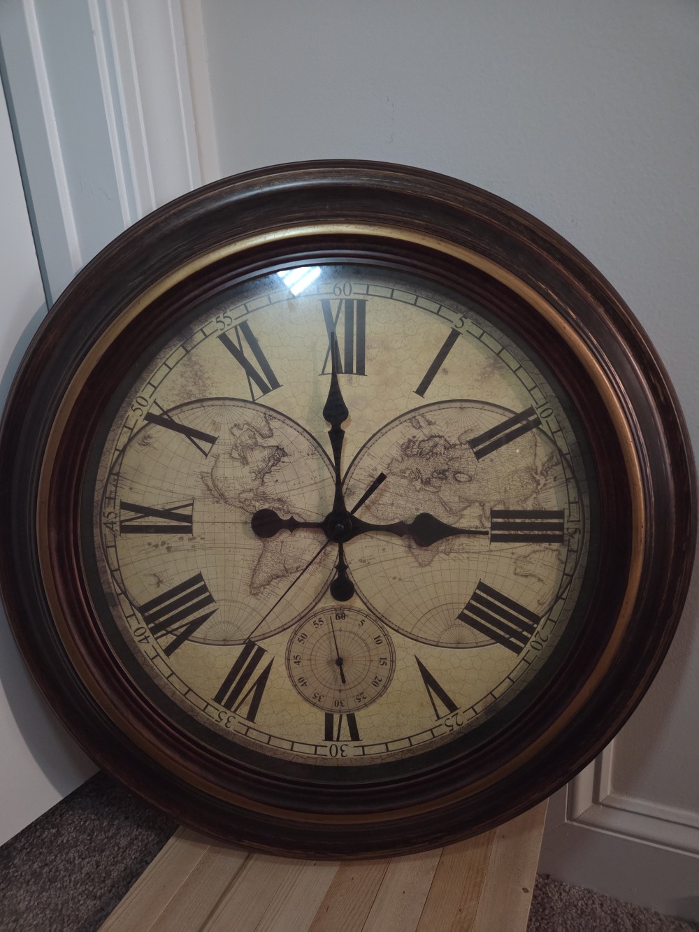 22 inch Old World Map Wall Clock
