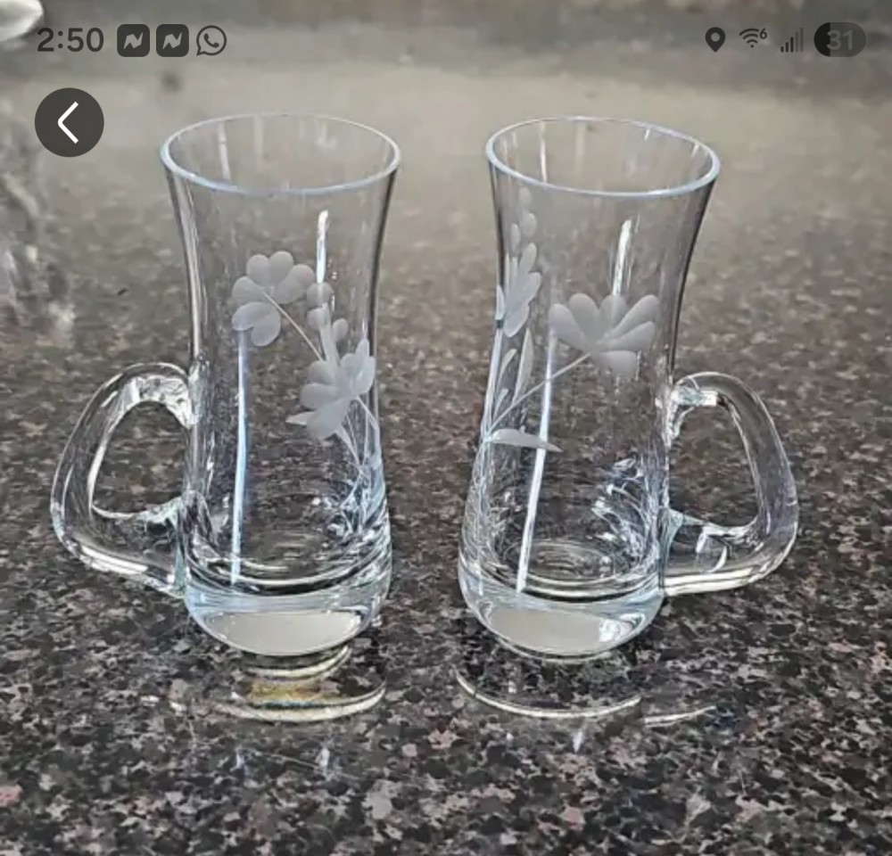 1970's Princess House Heritage collection Cordial glasses (set of 2)