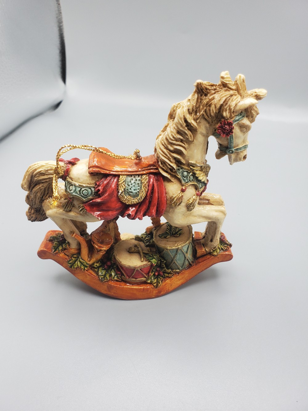 Vintage Rocking Horse Figurine Ornament or Table Decor