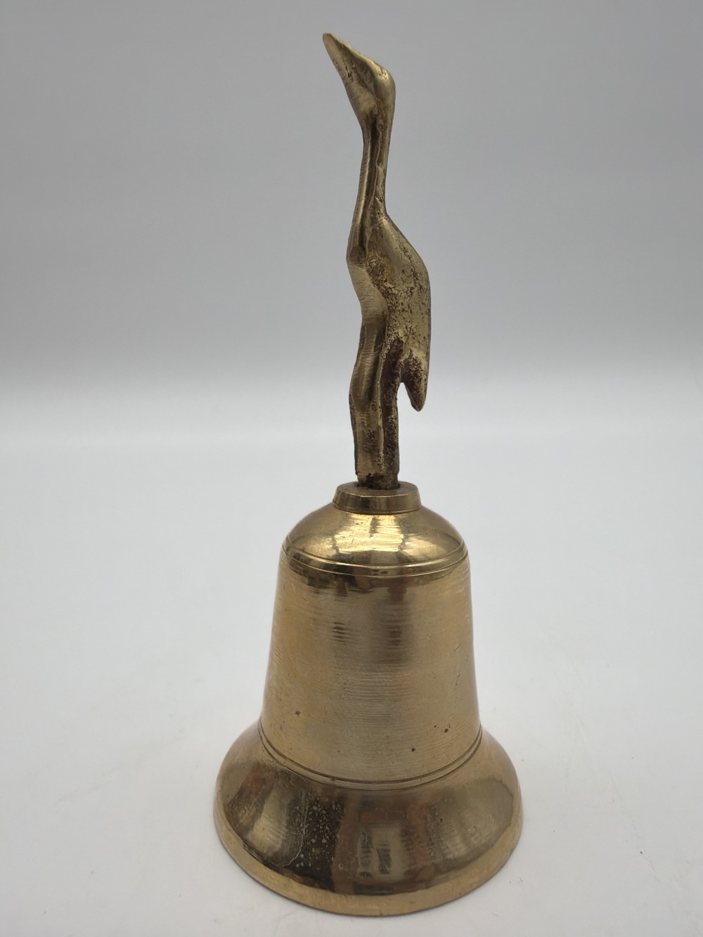 Vintage Brass Crane Bell