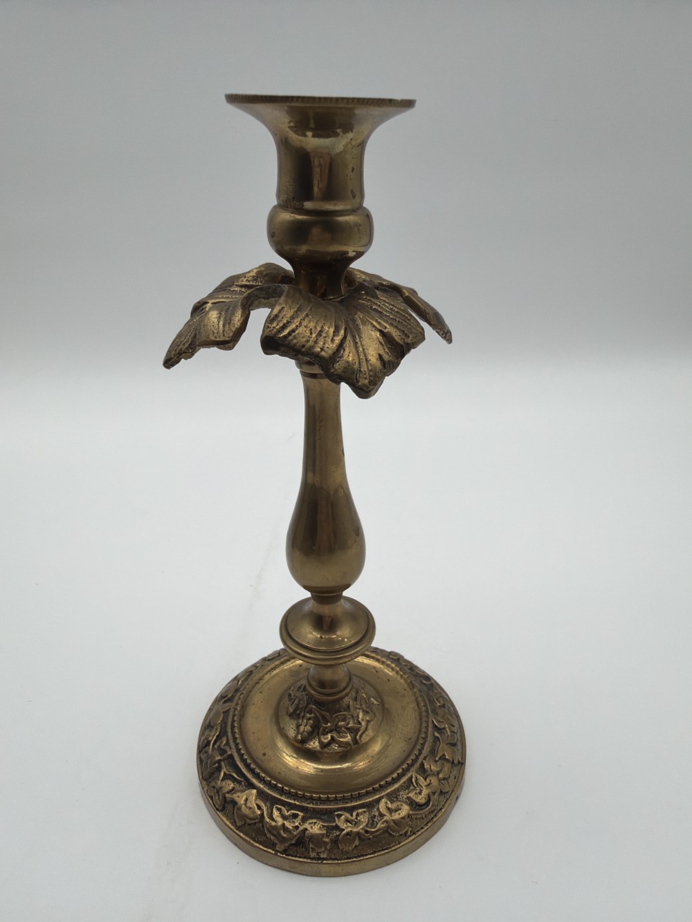 Vintage Heavy Brass Ornate Candlestick