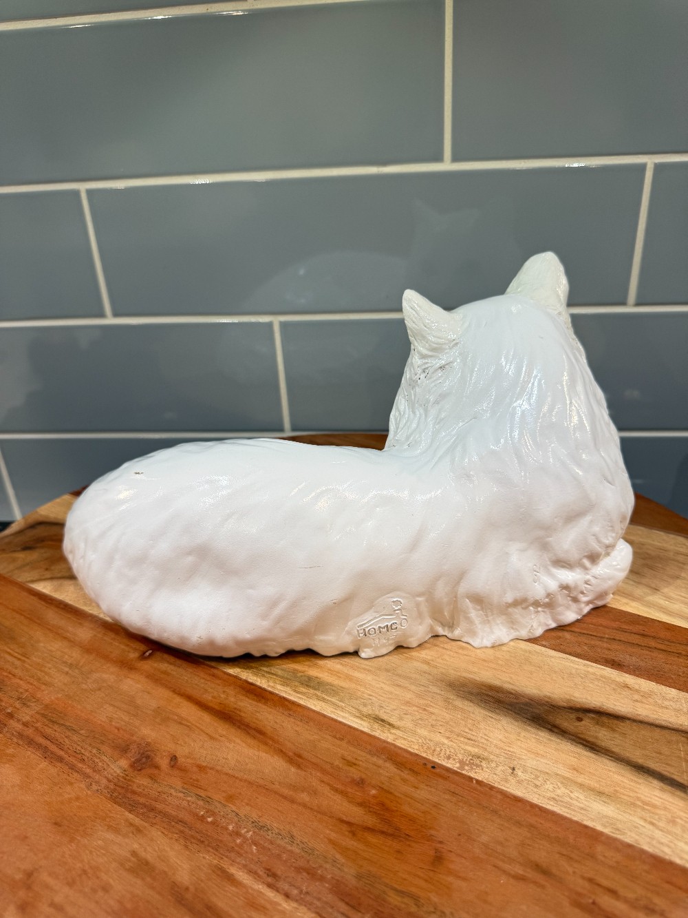 Vtg. Homco White Persian Cat