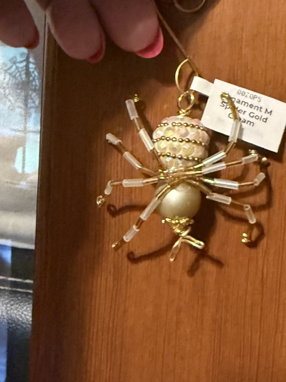 Ornament M Spider Gold Cream