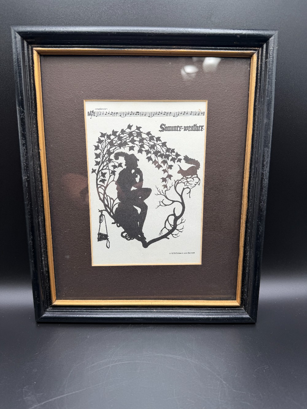 Limited Edition 1987 John Bennett The Seasons Silhouette Prints - Set of 4 (Grandson Provenance)
