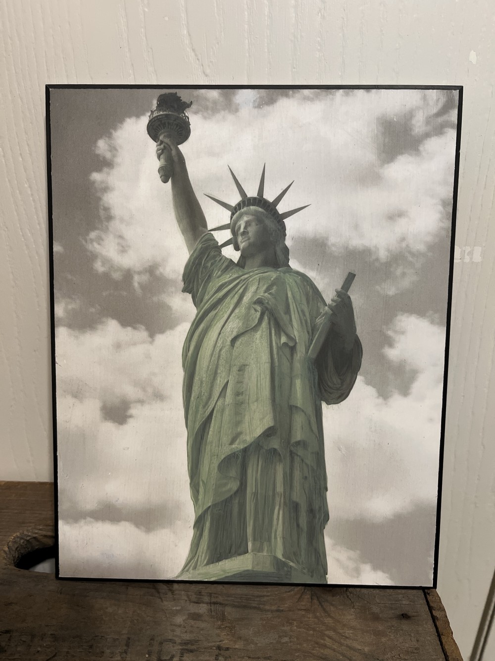 Hand painted Statue of Liberty print