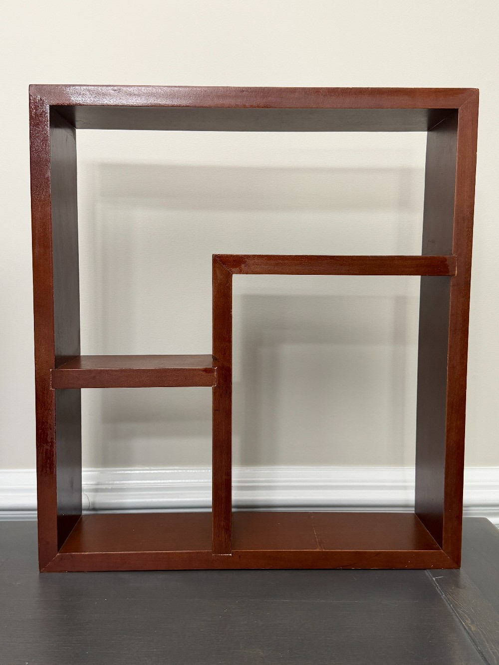 Hanging or Free Standing Wood Wall Shelf