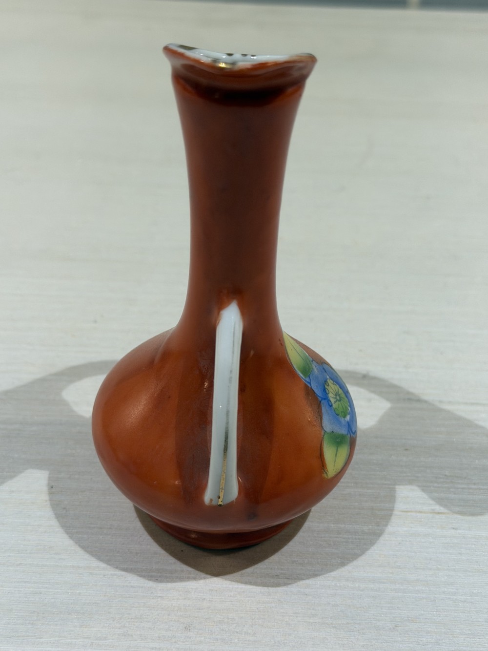 Vintage Hand-Painted Japanese Ewer Vase