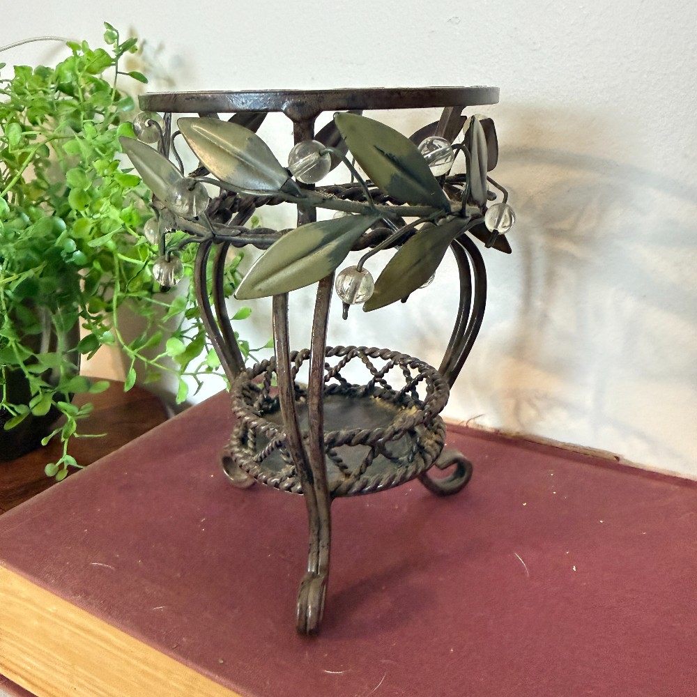 PartyLite Metal Leaf Candle Holder