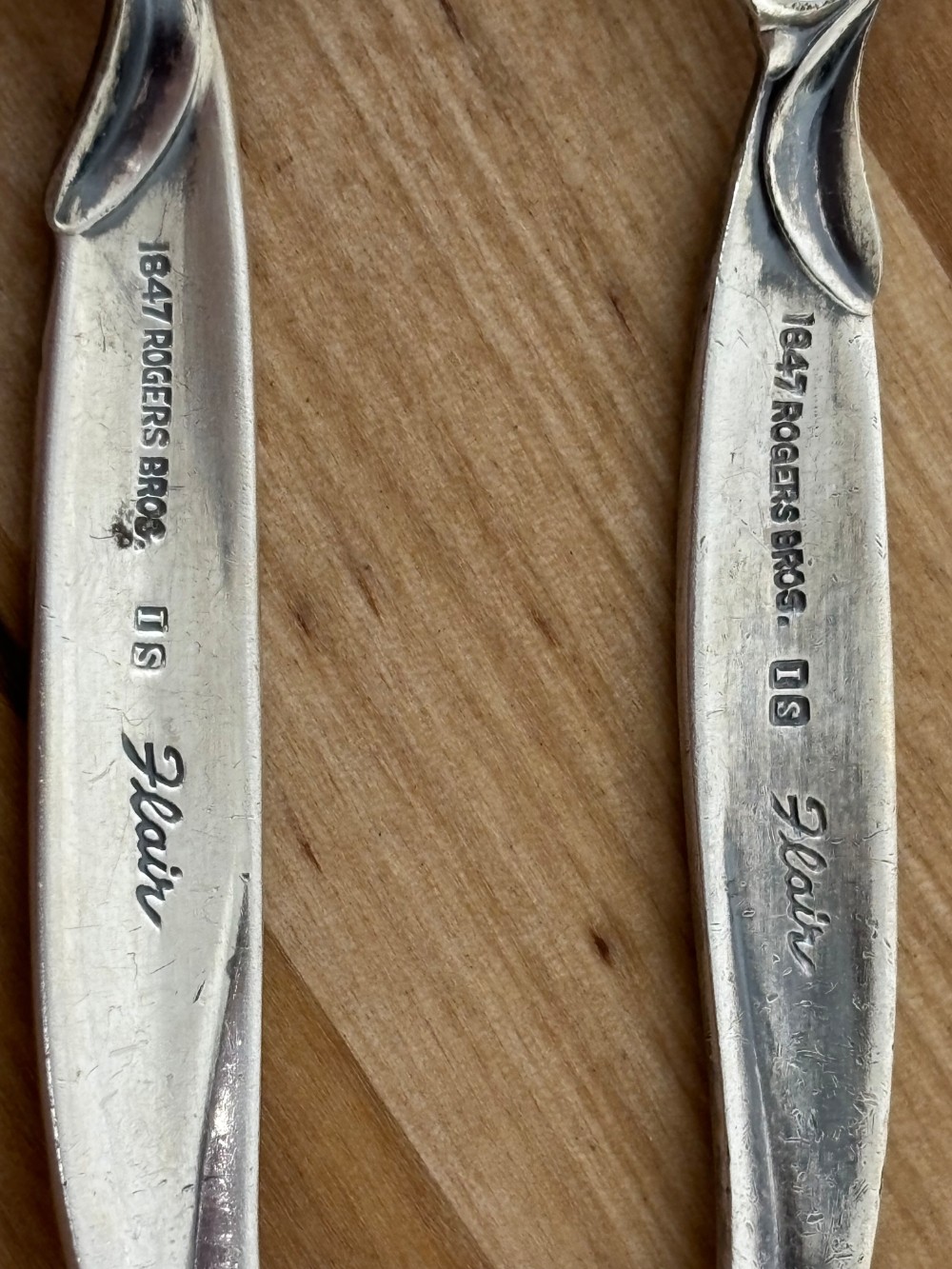 Childs Spoon Fork Set 1847 Rogers Bros Flair Silverplate Mid Century MCM