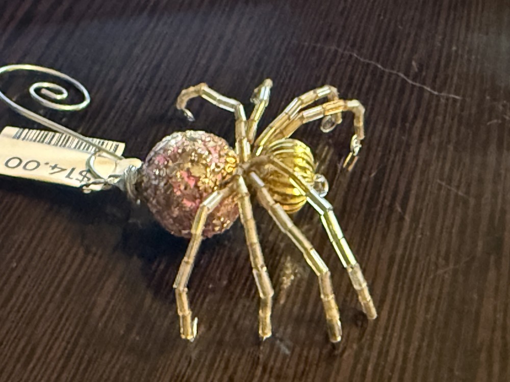 Ornament Spider Gold Pink Silver