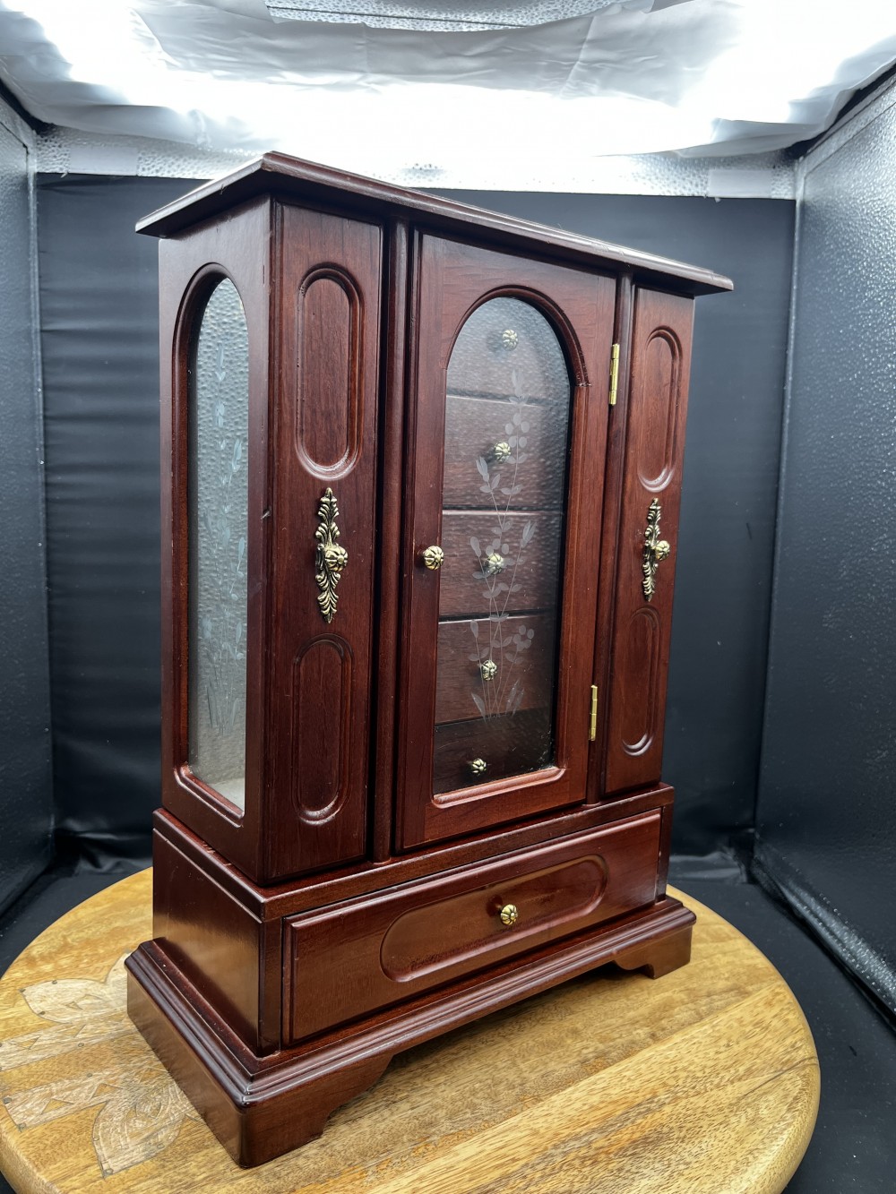 Vtg Double-sided Jewelry Armoire