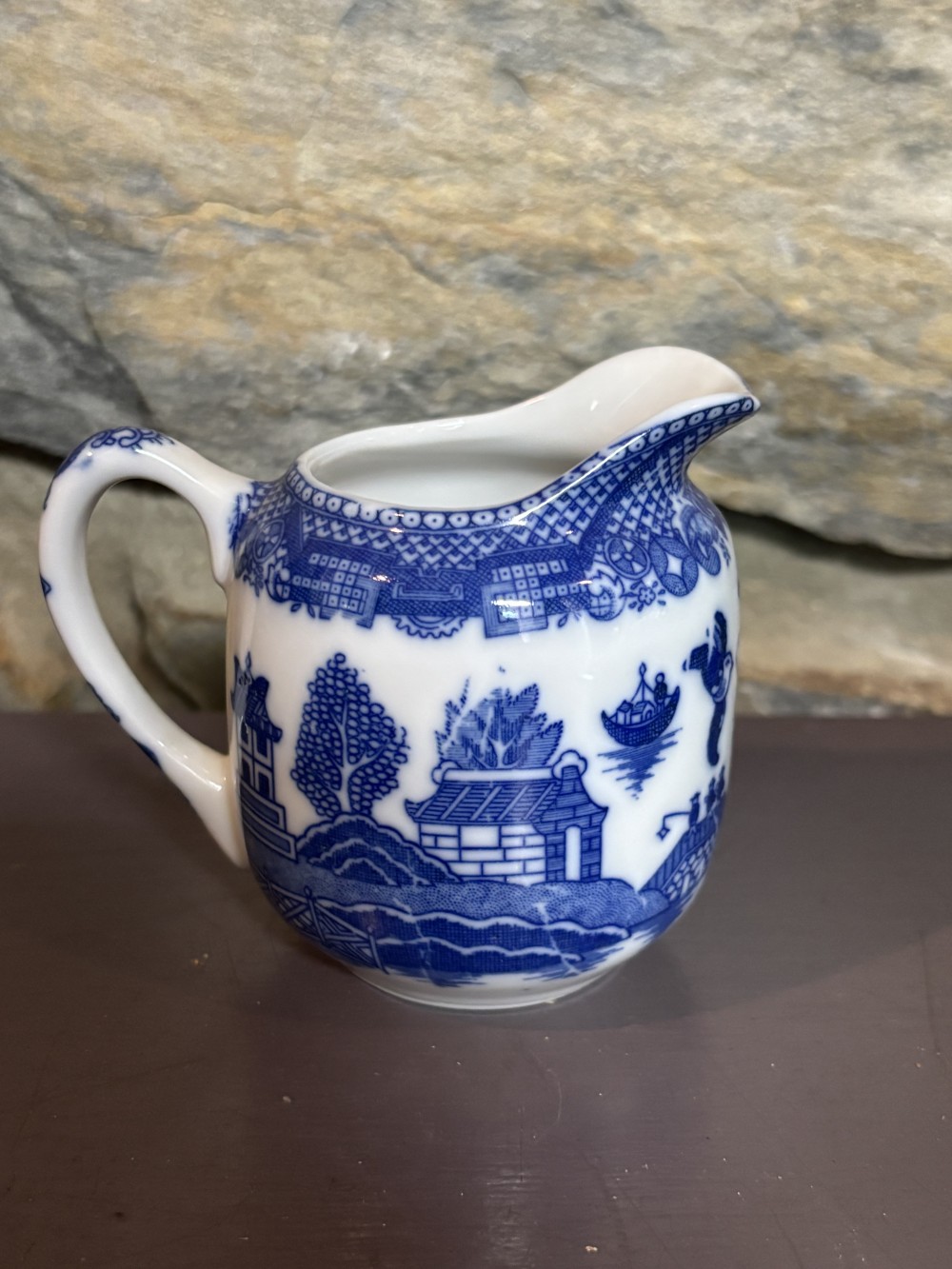 Creamer Pitcher Blue Willow 1924 Japan Antique