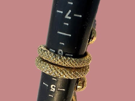 Vintage Snake Coil Ring Halloween Gold Tone Metal