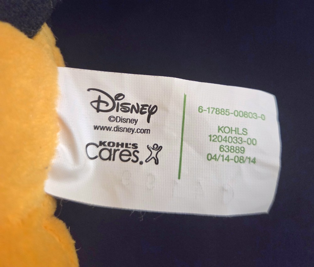 Retired Kohl's Cares Pluto Plush Dog