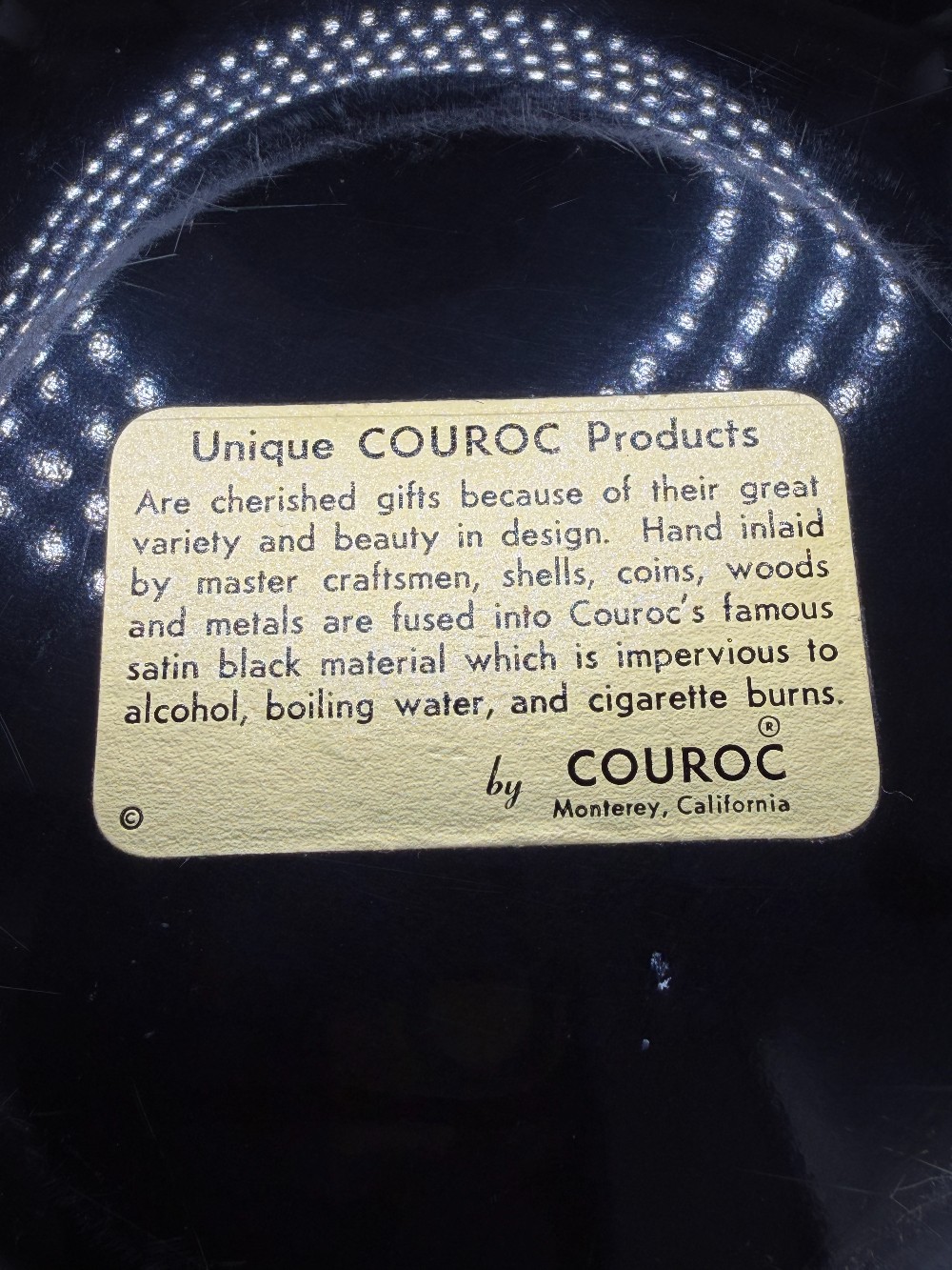 Couroc Vintage MCM Road Runner Serving Bowl
