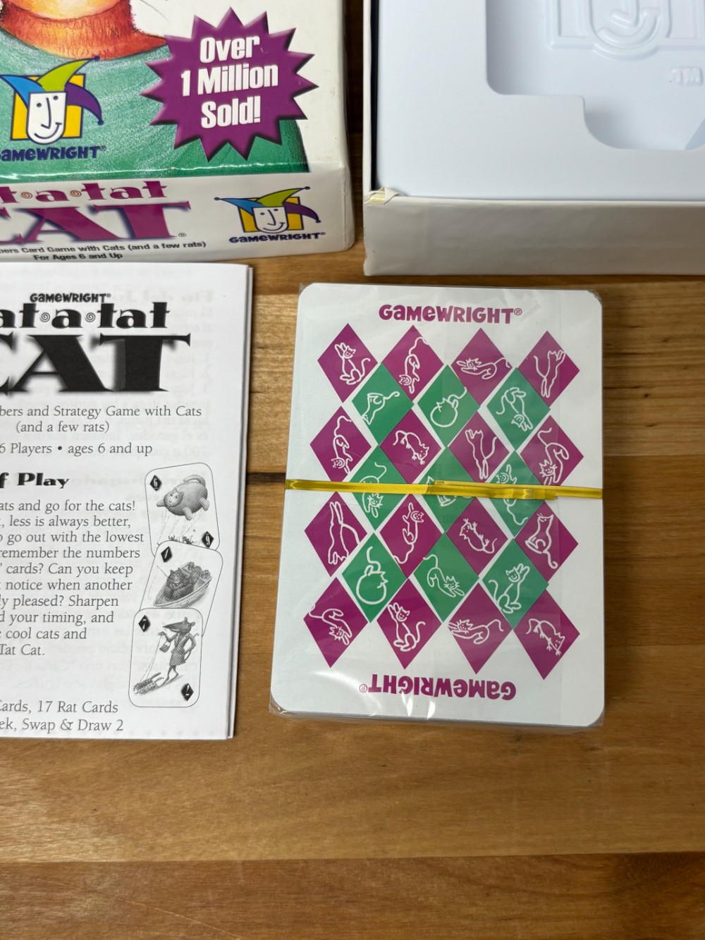 Rat-a-Tat Cat Card Game Gamewright 1996 Numbers Strategy Game