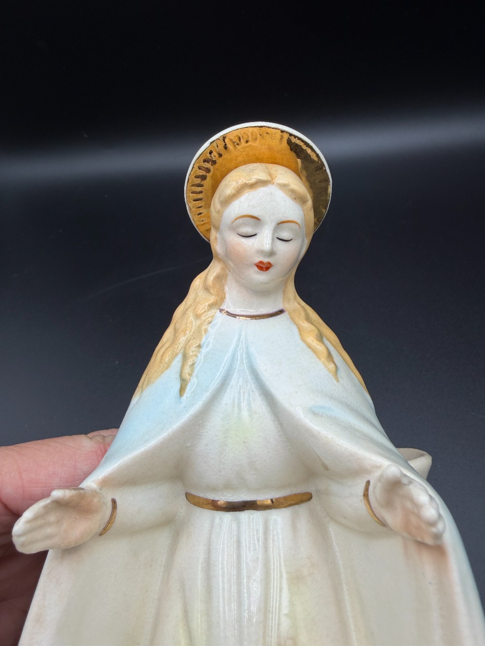 Mother Mary Baby Jesus Vintage Planter