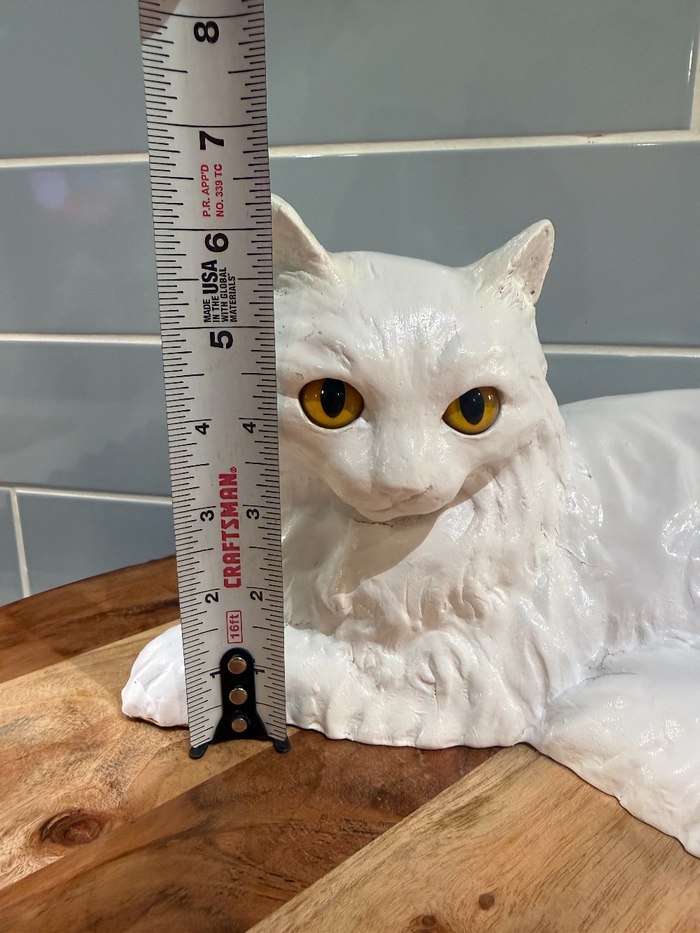 Vtg. Homco White Persian Cat